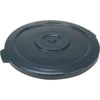 Waste Container Lid, Flat Lid, Plastic/Polyethylene, Fits Container Size: 24" Dia. Oxymax Inc