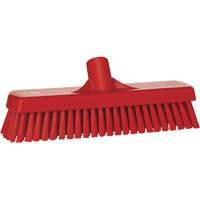 Brosse &agrave; r&eacute;curer pour planchers et murs, Crins Ferme, 12", Polyester, Rouge Oxymax Inc