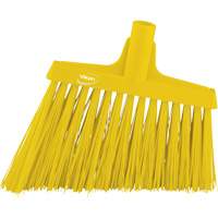 Angle Broom Head, X-Coarse Bristles, 12", Polyester, Yellow Oxymax Inc