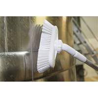 Angle-Adjustable Water-Fed Washing Brush, Soft Bristles, 9-1/4" Long, Green Oxymax Inc