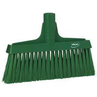 Upright Broom Head, Coarse/Fine Bristles, 10-1/4", Polyester, Green Oxymax Inc