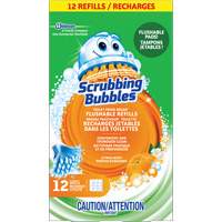 Recharge de tampons jetables dans les toilettes, pour la brosse pour cuvettes Scrubbing Bubbles Fresh Brush, Recharge Oxymax Inc