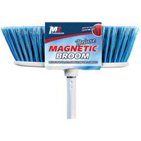Flat Magnetic Indoor Broom with Handle, 48" Long Oxymax Inc