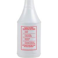 Bouteille &agrave; pulv&eacute;risateur ronde avec &eacute;tiquette SIMDUT, 24 oz Oxymax Inc