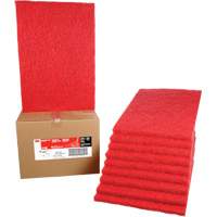 Tampon de nettoyage pour tapis, 14" x 20", Lustrage/Nettoyage, Rouge Oxymax Inc