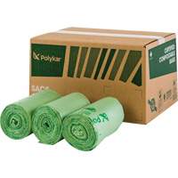Sacs certifiés compostables, Régulier, 17" , 17" , Vert, 500 Qté/pqt JN594 | Oxymax Inc
