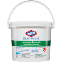 Lingettes désinfectantes et nettoyantes à base de peroxyde d'hydrogène HealthcareMD, 185 lingettes  JO335 | Oxymax Inc
