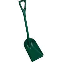 One-Piece Metal Detectable Shovel, 10" x 14" Blade, 37-1/2" Length, Plastic, Green Oxymax Inc