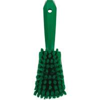 Brosse &agrave; r&eacute;curer avec manche court, Soies Doux, Longueur de 10-1/2", Vert Oxymax Inc