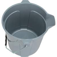 Seau rond avec bec verseur, Capacit&eacute; de 2,64 gal. US (10,57 pintes), Gris Oxymax Inc