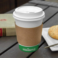 Manchons Kraft pour gobelet de café, Papier, 12 oz - 20 oz, Brun JP924 | Oxymax Inc