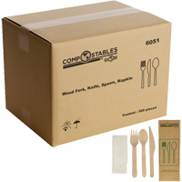 Wood Cutlery Set in Paper Bag JP925 | Oxymax Inc
