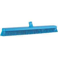 Heavy-Duty Push Broom, Fine/Stiff Bristles, 24", Blue JQ213 | Oxymax Inc