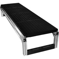 Trousse de plateforme de travail modulaire en aluminium lisse FOUNDATION, 18" la x 72" pr, Capacit&eacute; de 400 lb, Enti&egrave;rement soud&eacute; Oxymax Inc