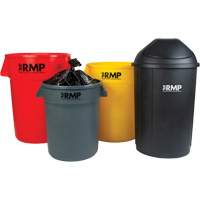 Half-Round Garbage Bin with Lid, Polyethylene, 21 US gal. Oxymax Inc
