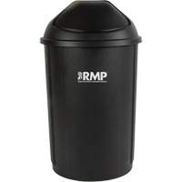 Half-Round Garbage Bin with Lid, Polyethylene, 21 US gal. Oxymax Inc