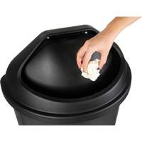 Half-Round Garbage Bin with Lid, Polyethylene, 21 US gal. Oxymax Inc