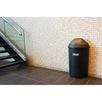 Half-Round Garbage Bin with Lid, Polyethylene, 21 US gal. Oxymax Inc