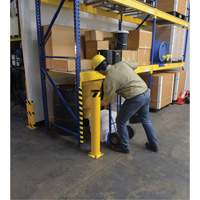 Bollard, Steel, 42" H x 5-1/2" W, Yellow Oxymax Inc
