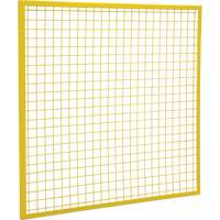 Wire Mesh Partition Components - Panels, 4' H x 4' W, Yellow Oxymax Inc