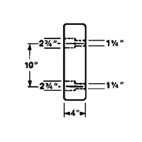 Butoirs de quai en caoutchouc moul&eacute;s, Caoutchouc, 18" la x 4" p x 18" h Oxymax Inc