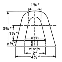 D&eacute;fenses de quai en caoutchouc refoul&eacute;, Caoutchouc, 4-1/2" la x 12" lo x 3-3/4" p Oxymax Inc
