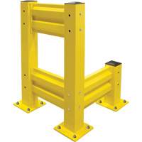 Barri&egrave;re de s&eacute;curit&eacute; de qualit&eacute; industrielle, Acier, 19" lo x 12" h, Jaune s&eacute;curit&eacute; OSHA Oxymax Inc