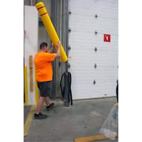 Capuchon en poly&eacute;thyl&egrave;ne pour borne de protection, 4-1/2" dia. x 52" l, Rouge/Jaune Oxymax Inc