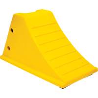 Wheel Chocks with Rubber Tread, Polyurethane, Yellow, 11-1/4" W x 21" D x 12-1/4" H Oxymax Inc