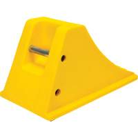 Wheel Chocks with Rubber Tread, Polyurethane, Yellow, 11-1/4" W x 21" D x 12-1/4" H Oxymax Inc