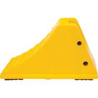 Wheel Chocks with Rubber Tread, Polyurethane, Yellow, 11-1/4" W x 21" D x 12-1/4" H Oxymax Inc