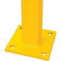 Poteau de coin pour garde-corps l&eacute;gers, Acier, 42" h, Jaune s&eacute;curit&eacute; OSHA Oxymax Inc