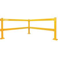 Garde-corps Lift-Out, Acier, 3' lo x 4" h, Jaune s&eacute;curit&eacute; OSHA Oxymax Inc