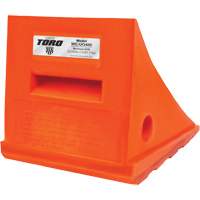 15 Ton General Purpose Wheel Chock, Urethane, Orange Oxymax Inc