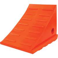 35 Ton General Purpose Wheel Chock, Urethane, Orange Oxymax Inc