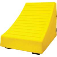 400 Ton Large Equipment Wheel Chock with Handle & Hole, Urethane, Yellow Oxymax Inc