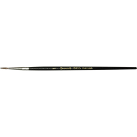 Black Pointed Bristle Artist Brush, 1.9 mm Brush Width, Camel Hair, Wood Handle KP598 | Oxymax Inc