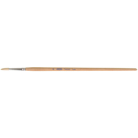 Pure White Bristle Round Marking Paint Brush, 3/16" Brush Width, White China, Wood Handle Oxymax Inc