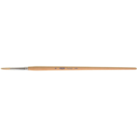 Pure White Bristle Round Marking Paint Brush, 7/32" Brush Width, White China, Wood Handle Oxymax Inc