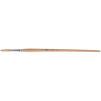 Pure White Bristle Round Marking Paint Brush, 9/32" Brush Width, White China, Wood Handle Oxymax Inc