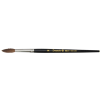 Black Pointed Bristle Artist Brush, 5.7 mm Brush Width, Camel Hair, Wood Handle KP605 | Oxymax Inc