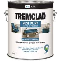 Peinture antirouille &agrave; base d'eau Tremclad, 3,78 L, Gallon, Noir Oxymax Inc