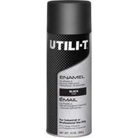 UTILI-T General Purpose Enamel Spray Paint, Black, Gloss, 10 oz./283 g, Aerosol Can Oxymax Inc