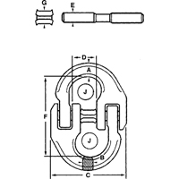 Maillons de connexion en acier alli&eacute; Oxymax Inc