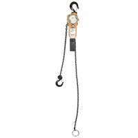 Heavy Duty Gold Series Lever Chain Hoist, 5' Lift, 500 lbs. (0.25 tons) Capacity, Alloy Steel Chain Oxymax Inc