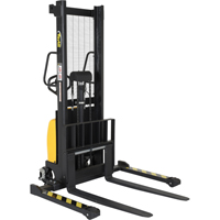 Fork Lift Stacker, Electric Operated, 2000 lbs. Capacity, 63" Max Lift Oxymax Inc