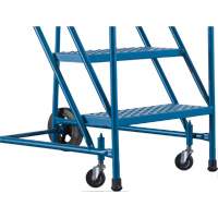 CSA-Certified Rolling Step Ladder, 4 Steps, 22" Step Width, 37" Platform Height, Steel Oxymax Inc