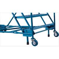 CSA-Certified Rolling Step Ladder with Locking Step, 8 Steps, 30" Step Width, 72" Platform Height, Steel Oxymax Inc