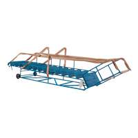 CSA-Certified Rolling Step Ladder with Locking Step, 14 Steps, 30" Step Width, 128" Platform Height, Steel Oxymax Inc
