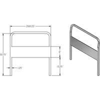 30" Chrome Handle for Platform Truck Oxymax Inc